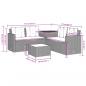 Preview: Gartensofa in L-Form mit Tisch und Kissen Beige Poly Rattan