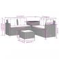 Preview: Gartensofa in L-Form mit Tisch und Kissen Hellgrau Poly Rattan