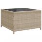 Preview: Gartensofa in L-Form mit Tisch und Kissen Hellgrau Poly Rattan