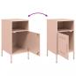 Preview: Nachttisch Rosa 36x39x68 cm Stahl