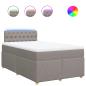 Preview: Boxspringbett mit Matratze Taupe 120x200 cm Stoff