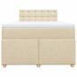 Preview: Boxspringbett mit Matratze Creme 120x200 cm Stoff