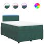 Preview: Boxspringbett mit Matratze Dunkelgrün 120x200 cm Samt