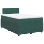 Preview: Boxspringbett mit Matratze Dunkelgrün 120x200 cm Samt