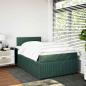 Preview: Boxspringbett mit Matratze Dunkelgrün 120x200 cm Samt