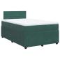 Preview: Boxspringbett mit Matratze Dunkelgrün 120x200 cm Samt