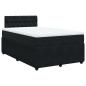Preview: ARDEBO.de - Boxspringbett mit Matratze Schwarz 120x200 cm Samt