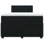 Preview: Boxspringbett mit Matratze Schwarz 120x200 cm Samt