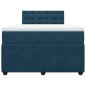 Preview: Boxspringbett mit Matratze Blau 120x200 cm Samt