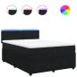 Preview: Boxspringbett mit Matratze Schwarz 140x190 cm Samt