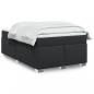 Preview: ARDEBO.de - Boxspringbett mit Matratze Schwarz 120x200 cm Kunstleder