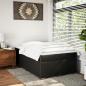 Preview: Boxspringbett mit Matratze Schwarz 120x200 cm Kunstleder