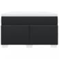 Preview: Boxspringbett mit Matratze Schwarz 120x200 cm Kunstleder