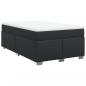 Preview: Boxspringbett mit Matratze Schwarz 120x200 cm Kunstleder