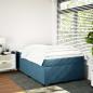 Preview: Boxspringbett mit Matratze Dunkelblau 120x200 cm Samt