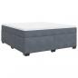 Preview: Boxspringbett mit Matratze Dunkelgrau 180x200 cm Samt