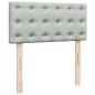 Preview: ARDEBO.de - Boxspringbett mit Matratze Hellgrau 90x200 cm Samt
