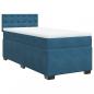 Preview: Boxspringbett mit Matratze Dunkelblau 100x200 cm Samt