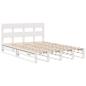 Preview: Massivholzbett ohne Matratze Weiß 140x200 cm Kiefernholz