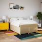 Preview: Boxspringbett mit Matratze Creme 140x200 cm Stoff