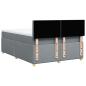 Preview: Boxspringbett mit Matratze Hellgrau 140x200 cm Stoff