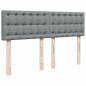 Preview: Boxspringbett mit Matratze Hellgrau 140x200 cm Stoff