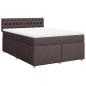 Preview: Boxspringbett mit Matratze Dunkelbraun 160x200 cm Stoff