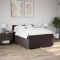 Preview: Boxspringbett mit Matratze Dunkelbraun 160x200 cm Stoff