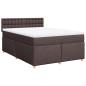 Preview: Boxspringbett mit Matratze Dunkelbraun 160x200 cm Stoff