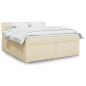 Preview: ARDEBO.de - Boxspringbett mit Matratze Creme 180x200 cm Stoff