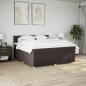 Preview: ARDEBO.de - Boxspringbett mit Matratze Dunkelbraun 180x200 cm Stoff