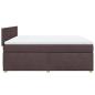 Preview: Boxspringbett mit Matratze Dunkelbraun 180x200 cm Stoff