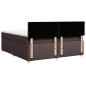 Preview: Boxspringbett mit Matratze Dunkelbraun 180x200 cm Stoff
