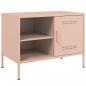 Preview: TV-Schränke 2 Stk. Rosa 68x39x50,5 cm Stahl