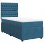Preview: Boxspringbett mit Matratze Blau 100x200 cm Samt