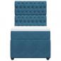 Preview: Boxspringbett mit Matratze Blau 100x200 cm Samt