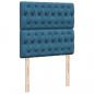 Preview: Boxspringbett mit Matratze Blau 100x200 cm Samt