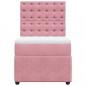 Preview: Boxspringbett mit Matratze Rosa 100x200 cm Samt