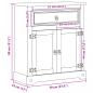 Preview: Badschrank Corona 70x33x80 cm Massivholz Kiefer