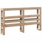 Preview: Kopfteil mit Ablagen 150 cm Massivholz Kiefer