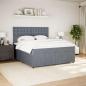 Preview: Boxspringbett mit Matratze Dunkelgrau 180x200 cm Samt