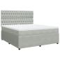 Preview: Boxspringbett mit Matratze Hellgrau 180x200 cm Samt