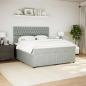 Preview: Boxspringbett mit Matratze Hellgrau 180x200 cm Samt