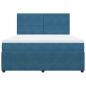 Preview: Boxspringbett mit Matratze Blau 180x200 cm Samt