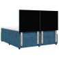 Preview: Boxspringbett mit Matratze Blau 180x200 cm Samt