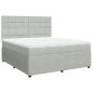 Preview: Boxspringbett mit Matratze Hellgrau 180x200 cm Samt