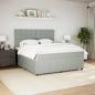 Preview: Boxspringbett mit Matratze Hellgrau 180x200 cm Samt