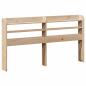 Preview: Kopfteil mit Ablagen 140 cm Massivholz Kiefer
