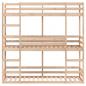 Preview: Dreifach-Etagenbett 90x190 cm Massivholz Kiefer