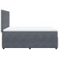 Preview: Boxspringbett mit Matratze Dunkelgrau 140x190 cm Samt